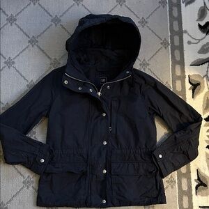 GAP Women's Navy Utility Jacket with Hood